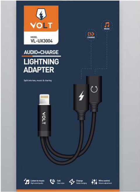 2-in-1 Lightning Adapter  Audio with Charge (VL-UX3004)