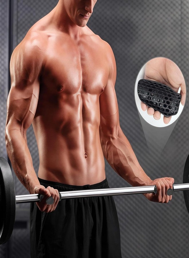 GVB ENTERPRISE New Rubber Gym Grips Fingerless Workout Grips - Ergonomic Rubber Hand Protector Gloves for Weight Lifting, Pull-Ups, Gym Training and Exercise, for Men and Women - Image 3