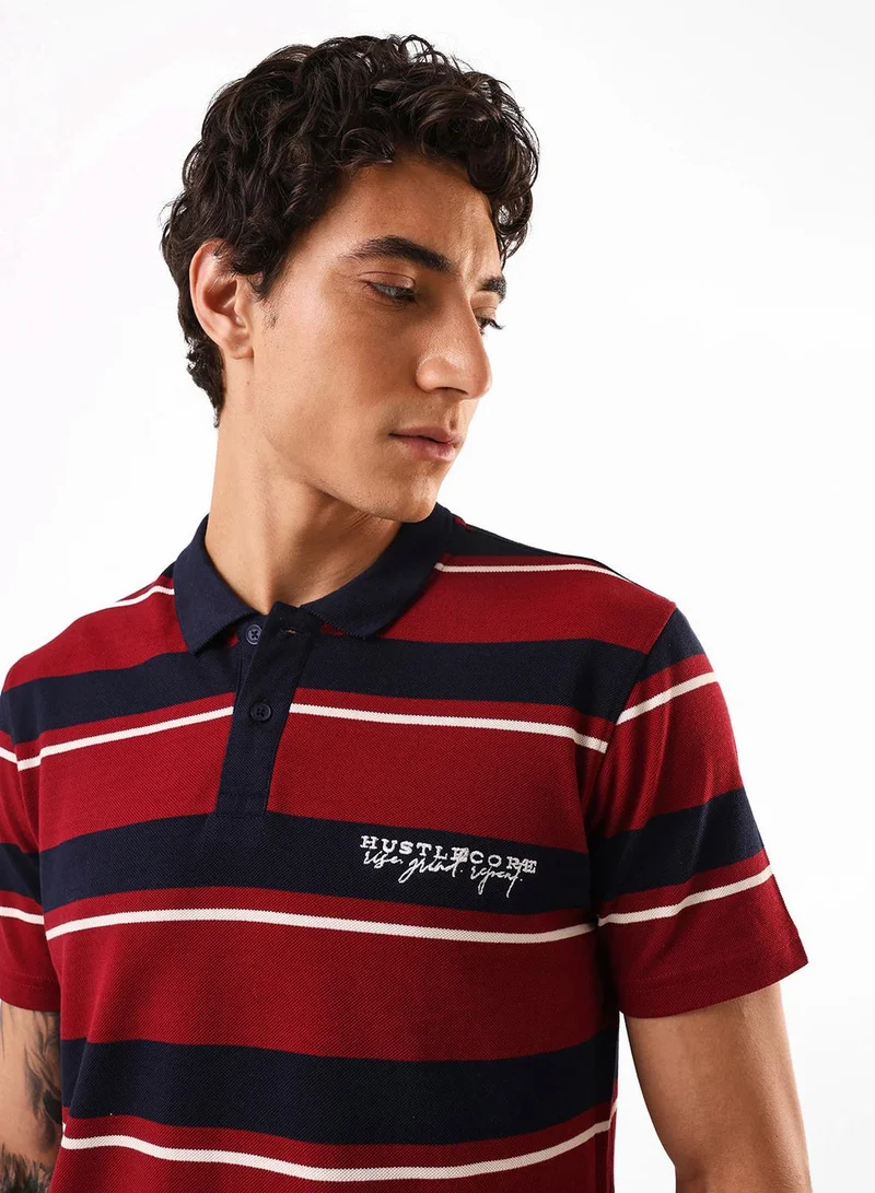 Men's Cabernet 100% Cotton Relaxed Polo T-Shirt
