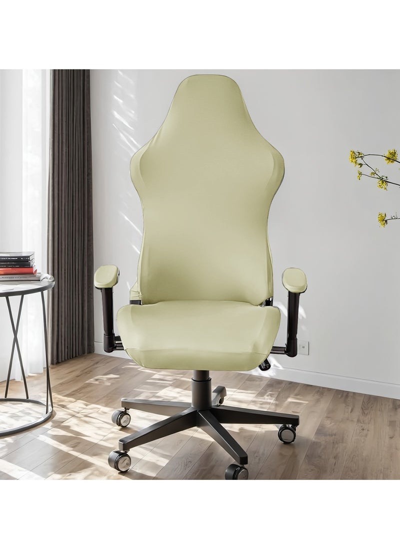 DUNISO Gaming Chair Covers Stretch Washable Computer Chair Slipcovers for Armchair, Swivel Chair, Reclining Racing Gaming Chair,Computer boss Chair ( Beige)  - Image 2