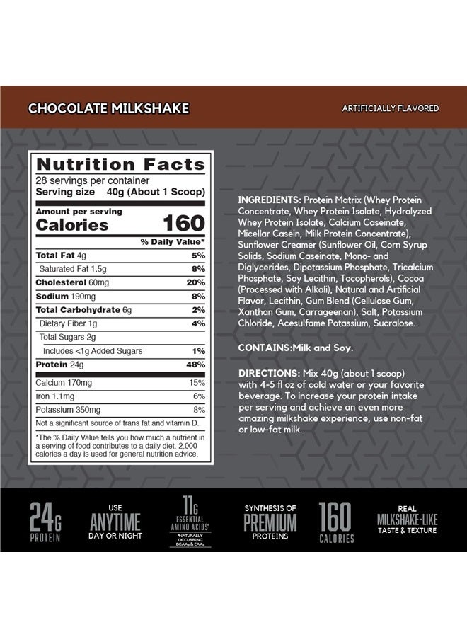BSN مسحوق بروتين SYNTHA-6 Edge، مسحوق بروتين بالشوكولاتة مع مصل اللبن المهدرج، كازين ميكسيلي، عزل بروتين الحليب، سكر منخفض، 24 جرام بروتين، ميلك شيك بالشوكولاتة، 28 حصة - Image 2