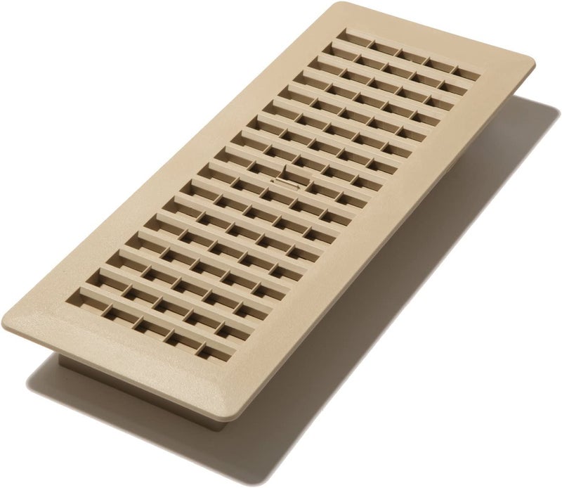 Decor Grates PL412TA 4Inch by 12Inch Duct opening measurements Plastic Floor Register Taupe