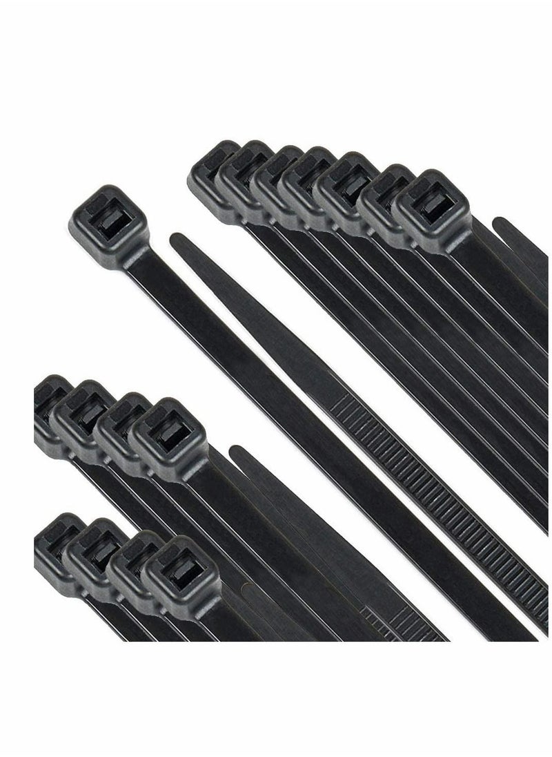 Generic Black Cable Ties, 100mm x 2.2mm, 4" Premium Tie Wraps - Self Locking, Small Nylon Zip Ties for Home Office Garage and Workshop 1000 Pack  - Image 1
