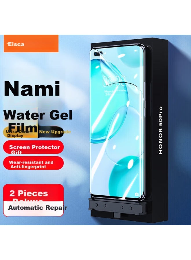 Iska Nano Full Screen 2 Pieces Screen Protector For Honor 50 Pro/v40/huawei Nova 8 Pro/9 Pro Non-tempered Hydrogel Film Anti-fingerprint Protection Jm816 - Image 1