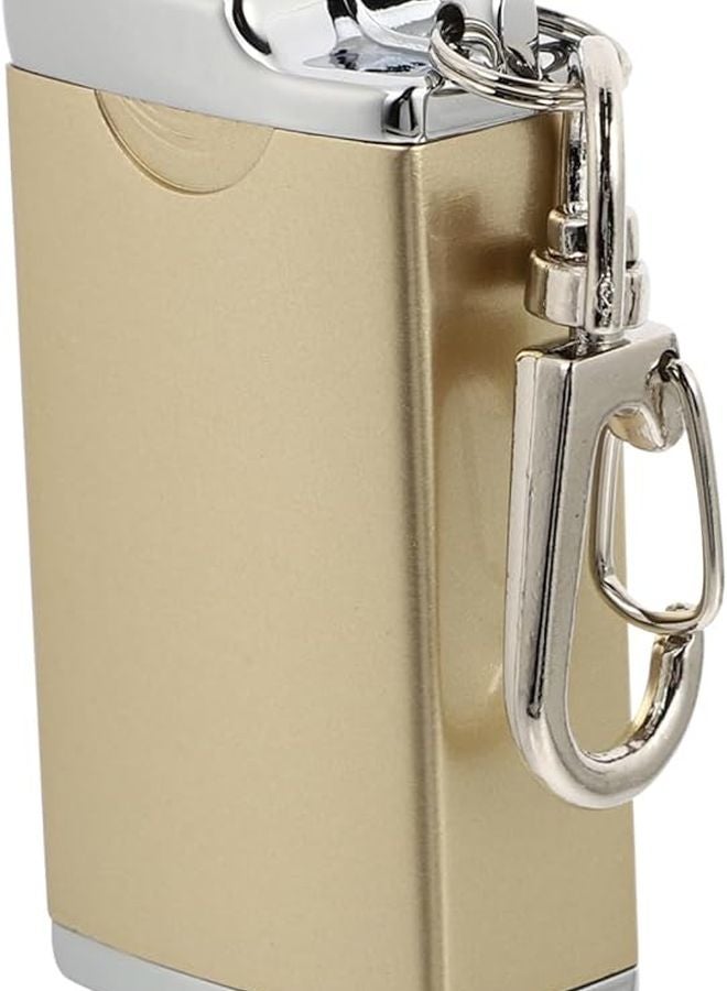 Portable Outdoor Ashtray with Lid Metal Keychain Travel Friendly Ash Tray - Image 1