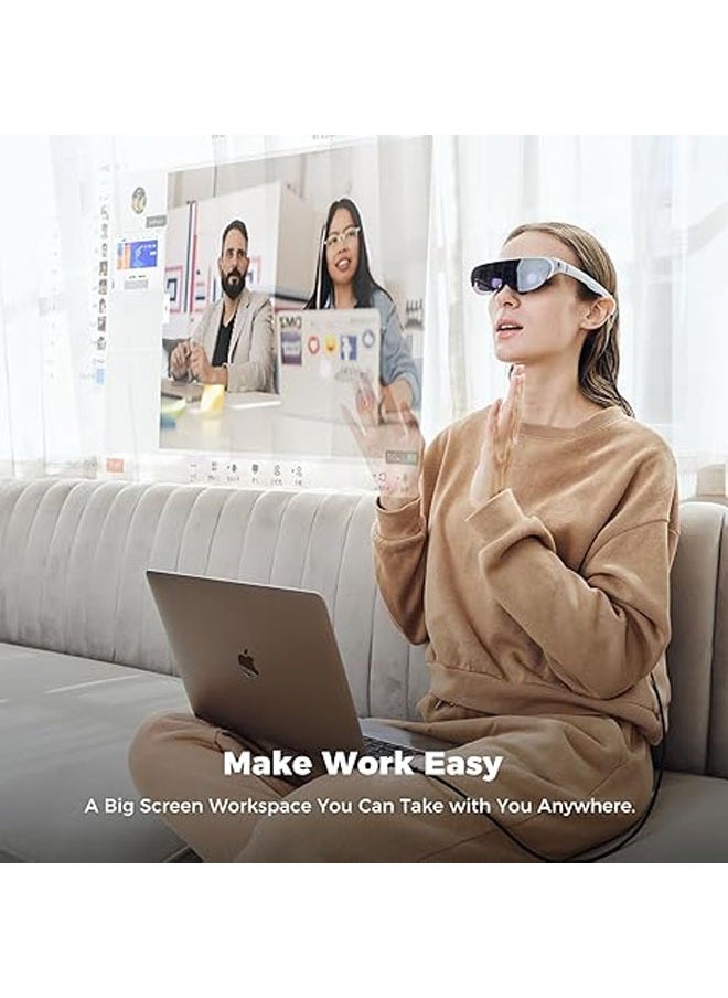 General - Air AR glasses, 120-inch Full HD virtual screen, compatible with iPhone 15, Steam Deck/Game Console/PC/Android, Myopia Adjustment, Portable Monitor - Image 1