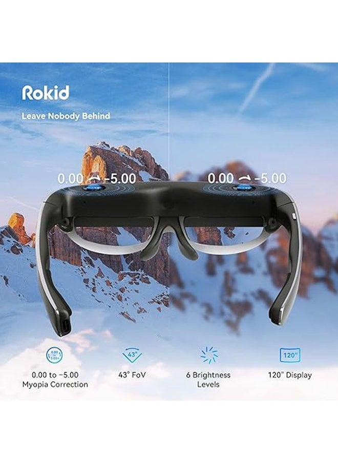General - Air AR glasses, 120-inch Full HD virtual screen, compatible with iPhone 15, Steam Deck/Game Console/PC/Android, Myopia Adjustment, Portable Monitor - Image 1