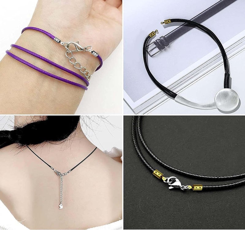DIY Crafts DIY Crafts (30 Pcs, K C Gold) 5x Necklace Sample & Fold Over Ends Cord End Caps Tips Crimps Cord Ends Leather Ribbon Clamp Clasp Fold Over Cord Ends for Jewelry Making,Necklace Cord, DIY Works - Image 4