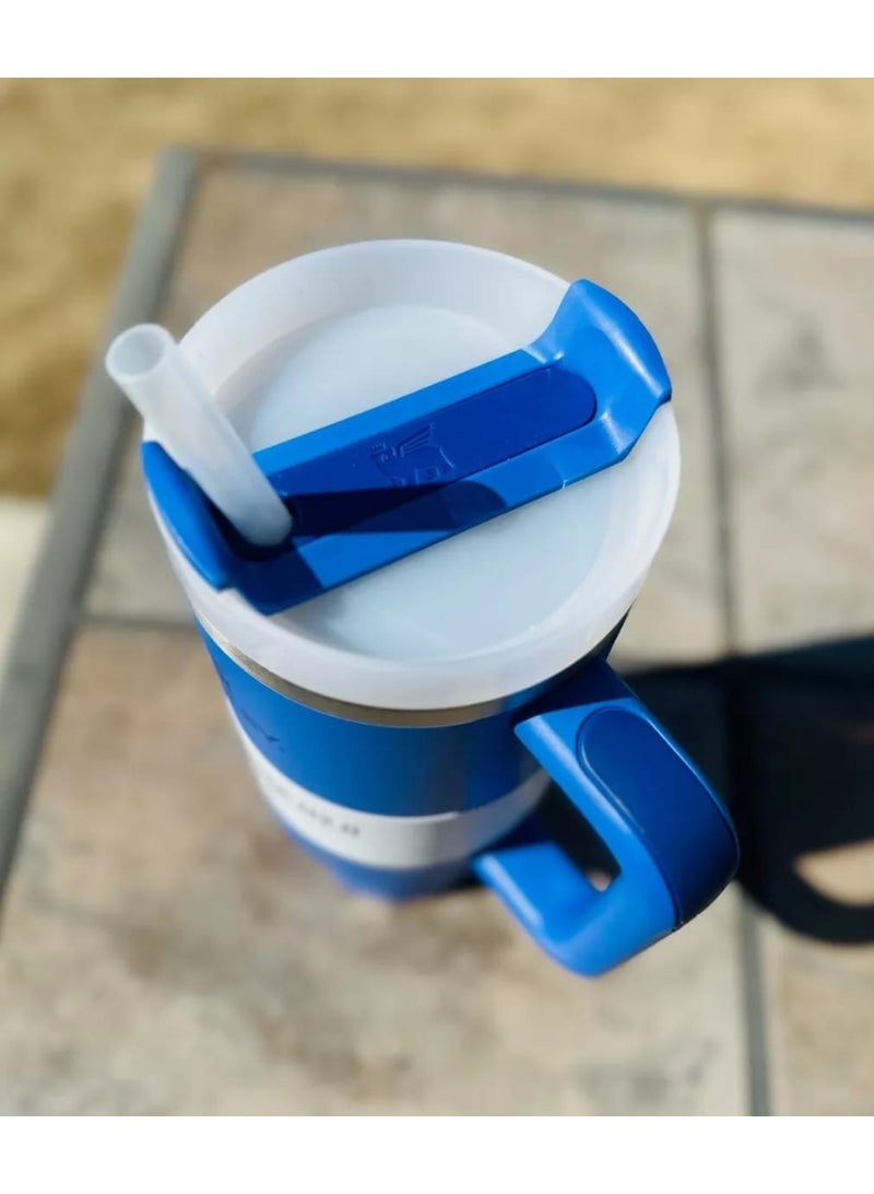 ستانلي كوب ستانلي كوينشر H2.0 FlowState من الفولاذ المقاوم للصدأ معزول بالفراغ مع غطاء وقش للمياه والشاي المثلج أو القهوة (أوركيد ناعم غير لامع، 40 أونصة) - Image 3