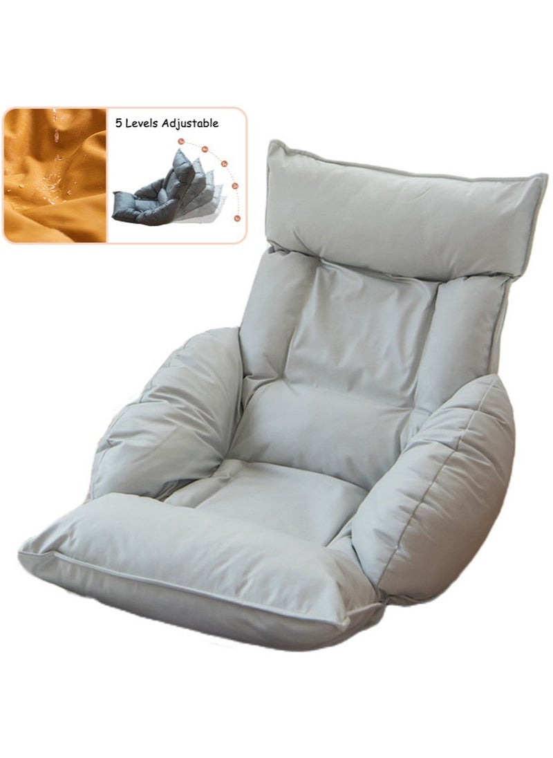 VUCATIN Folding Floor Chair Leisure Single Back Sofa Cushion Multi-angle Adjustable Cushion Sleeper Bed Suitable Removable and Washable Sofa for Balcony Bedroom Tatami 60x75x127 cm  - Image 1