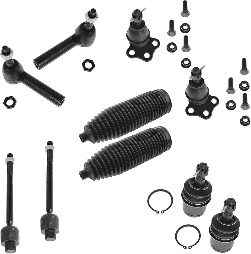 TRQ Front Steering & Suspension Kit Ball Joint Steering Rack & Pinion Bellow Tie Rod Compatible with 2000-2004 Dodge Dakota 2000-2003 Durango - Image 1