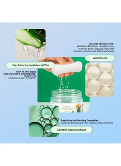 YADAH YADAH Cactus Toner Pads 5.07 Fluid Ounce 60 Count, Cruelty Free Facial Cleansing Exfoliator Toning Hydrating Treatment Wipes for Clear Pores Acne Prone Oily Dry Sensitive Skin  - Image 4