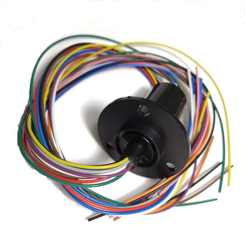 Taidacent 6 Wires12 Wires 2A 5A 10A 15A 20A 30A Slip Ring Collector Ring Rotary Electrical Contact Electrical Slip Ring Joint Rotary Connector (12 Wires 5A) - Image 3