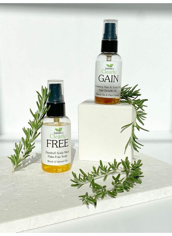 Isabella's Clearly - Gain Hair Growth Oil And Thickening Scalp Treatment For Men And Women | Natural Herbal Serum With Castor Jojoba Clary Sage Rosemary Nettle Extract For Hair Loss Alopecia Thinning Hair - Image 1