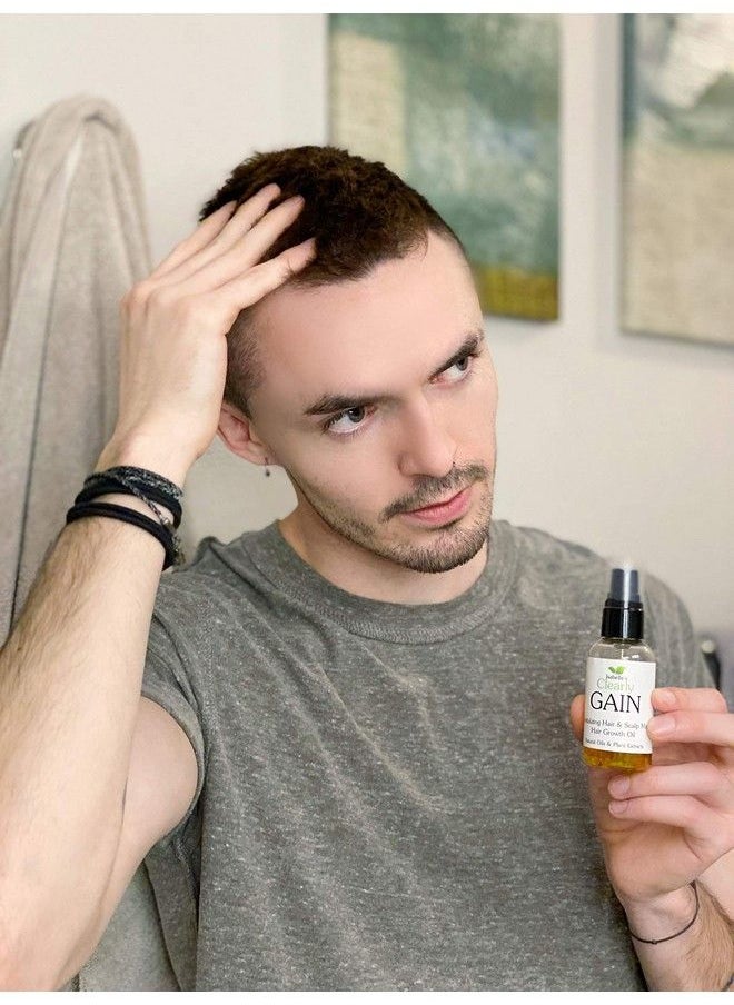 Isabella's Clearly - Gain Hair Growth Oil And Thickening Scalp Treatment For Men And Women | Natural Herbal Serum With Castor Jojoba Clary Sage Rosemary Nettle Extract For Hair Loss Alopecia Thinning Hair - Image 1