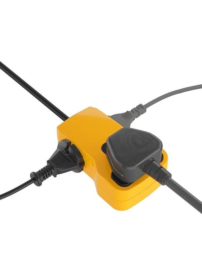 iLOCK Mini Power Strip – 3 - Outlet Extension | 2 Schuko + 1 Universal Socket (Multicolor , 3M) - Image 2