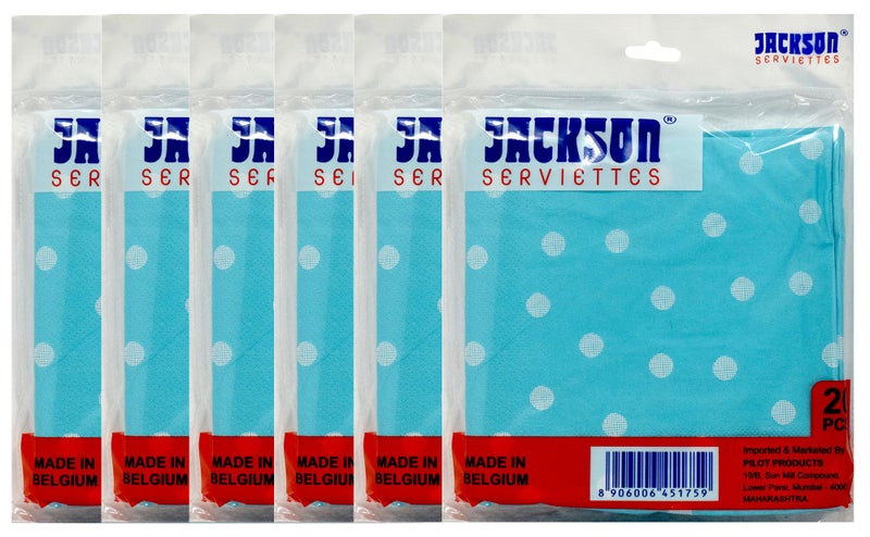 Jackson Serviettes Soft 3 Ply Designer Face Tissue Packet_05-20 pcs (Pack of 6) - Image 1