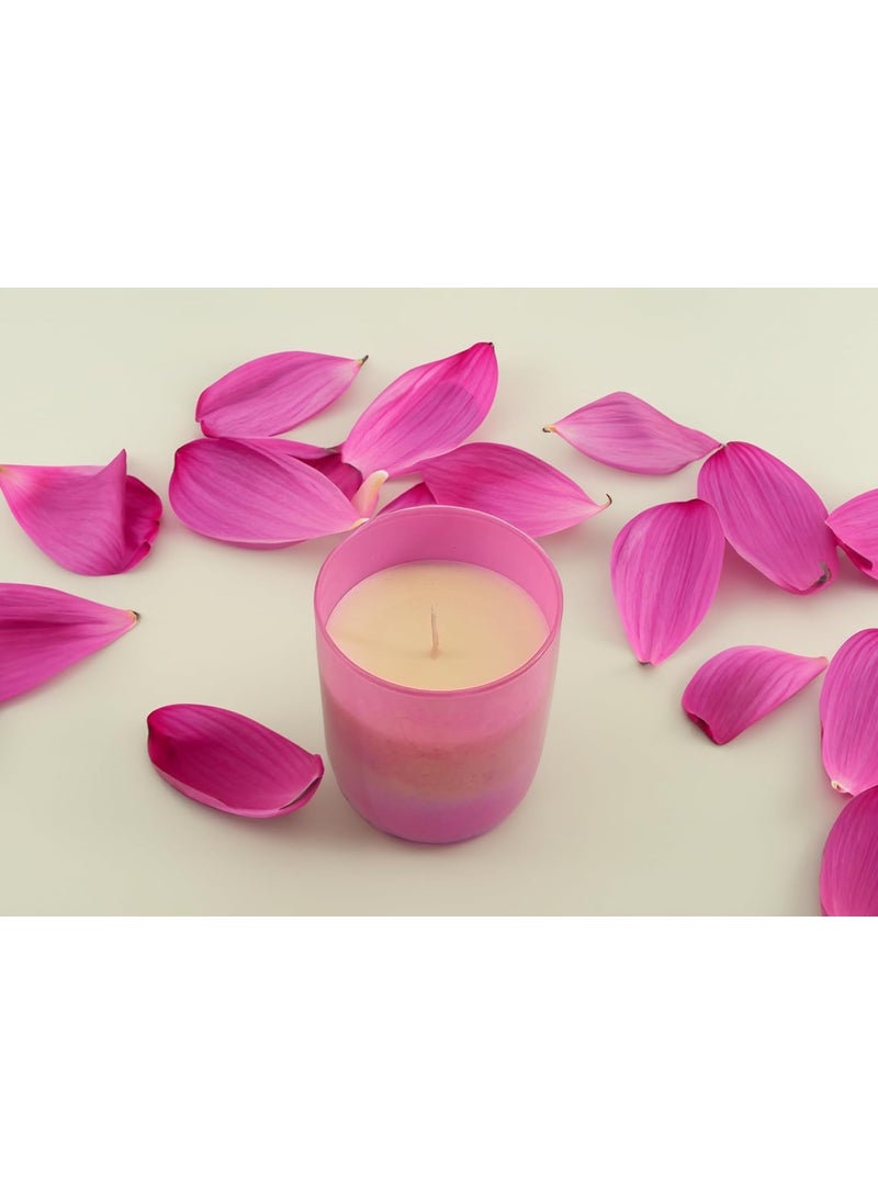 JASN HUT JASN HUT Scented Candle for Home DecorAromatherapy Candles100 Natural Soy Wax Glass Candle Each 230 Gm Wax35 Hrs Burning Lotus Pack of 1  - Image 1
