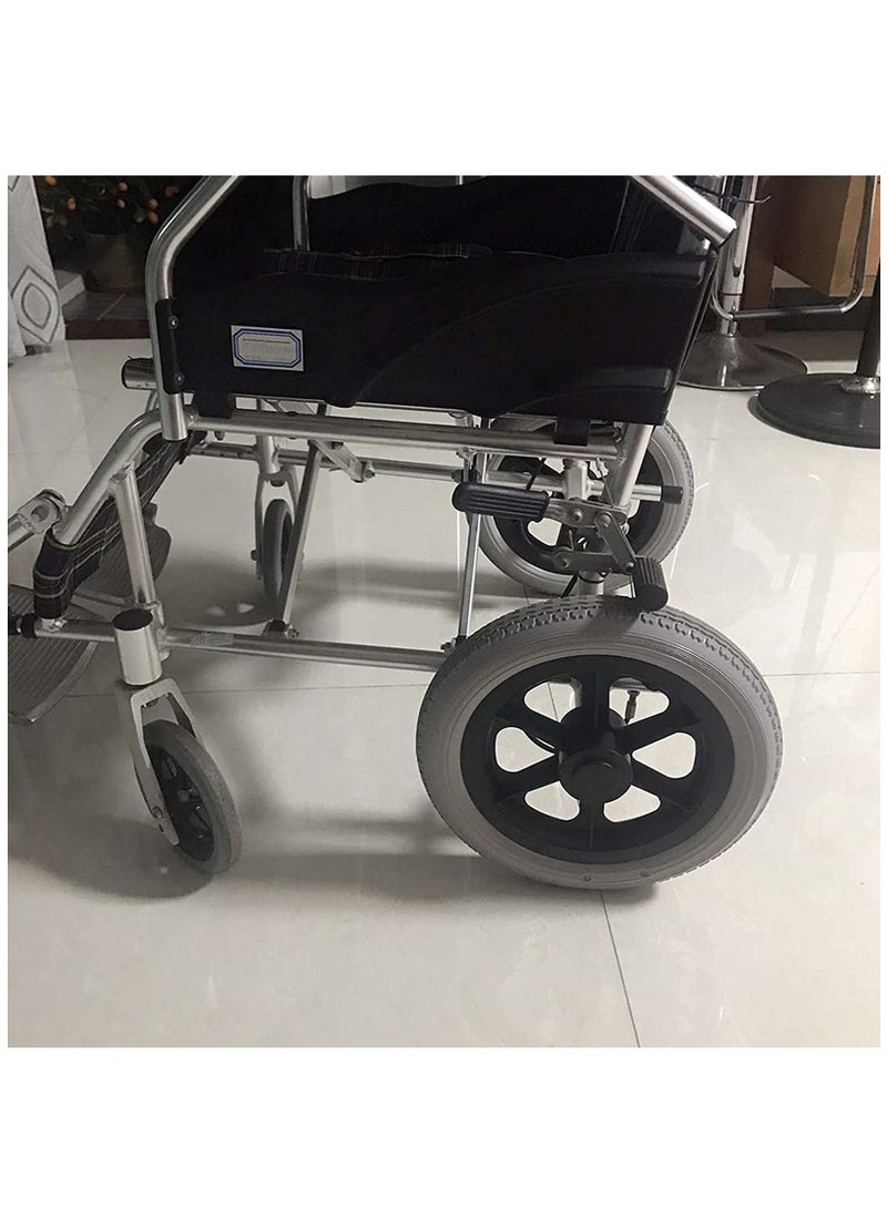 Excefore عجلات الكراسي المتحركة مقاس 12 بوصة (30 سم) عجلات خلفية يدوية مع محامل ملحقات عجلات الكراسي المتحركة البديلة العالمية - Image 4