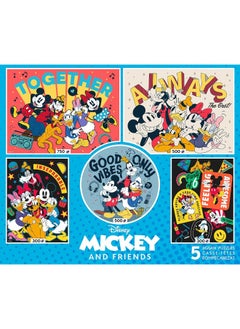 Ceaco Ceaco - 5 in 1 Multipack - Disney - Mickey and Friends - (2) 300 Piece, (2) 500 Piece, (1) 750 Piece Jigsaw Puzzles  - Image 5