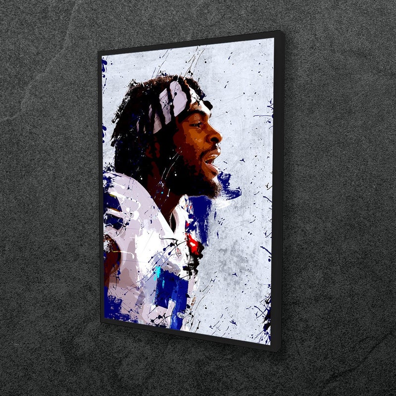 TNESSENTIAL Trevon Diggs Poster Dallas Cowboys Framed Canvas Print Football Wall Art Print NFL Artwork Home Decor D107 Birthday Gift - Image 1