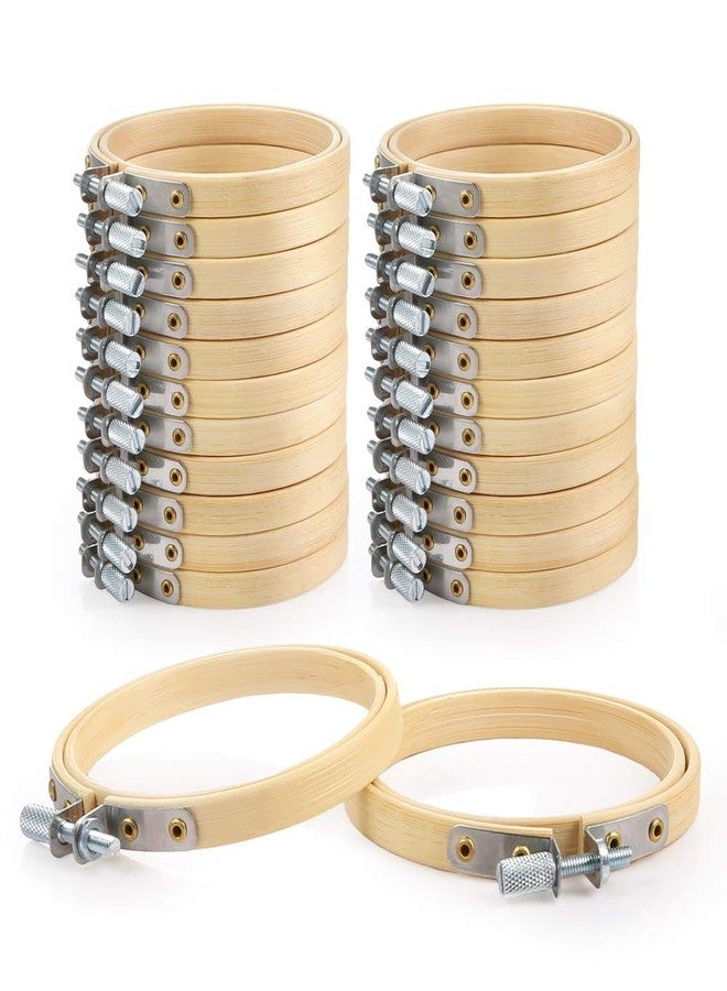 Caydo كايدو 24 قطعة حلقات تطريز 3 بوصة، حلقات تطريز من الخيزران بالجملة للتطريز والتطريز المتقاطع - Image 1