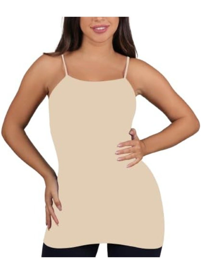 Selina Wear Women Bodysuit Tops - Cami Bodysuit Sheer Sleeveless - Shapewear Seamless, Compression Garment, Full Coverage Bust Seamless Bodysuit  - Image 2