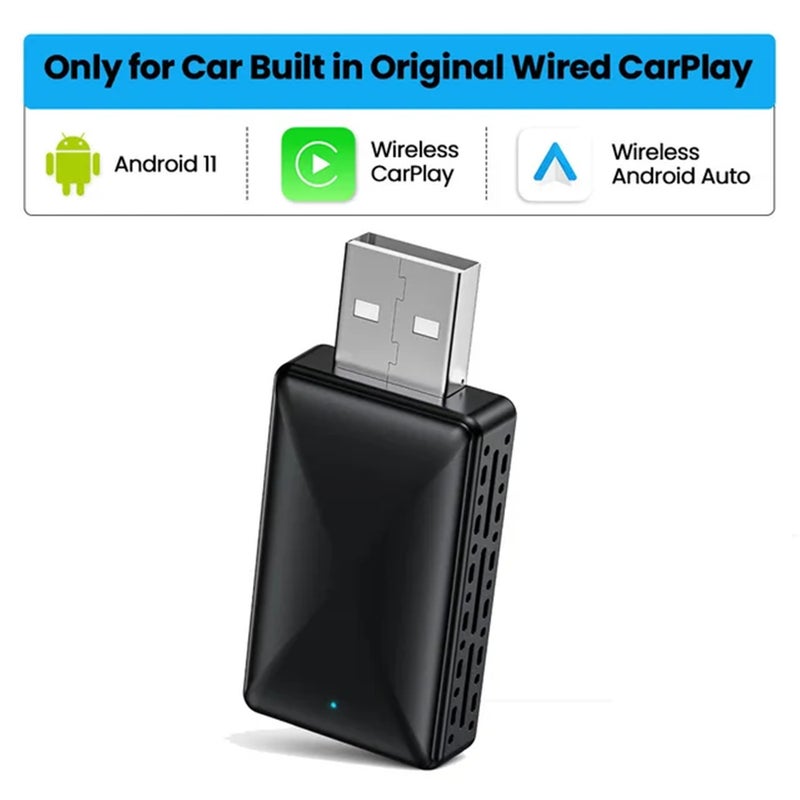 محول CarPlay اللاسلكي ومحول Android Auto اللاسلكي 2 في 1 - وجهة إتصال لاسلكية سريعة وسهلة التوصيل والتشغيل للسيارات التي تعمل بنظام CarPlay السلكي أو Android Auto الأصلي، إتصال سريع - Image 4