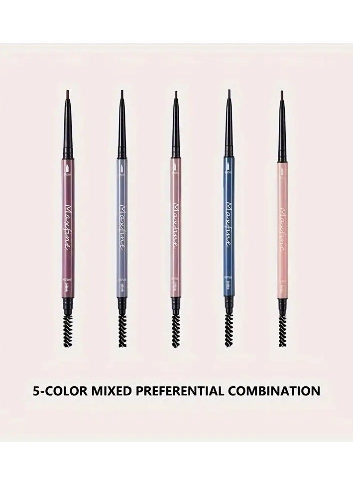 Maxfine Dual-Ended Ultra-Smooth Eyebrow Pencil - Water-Resistant, Smudge-Proof, Long-Lasting for All Skin Types, Easy to Use for Beginners.  - Image 1