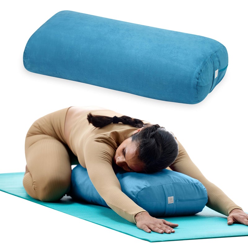 Gaiam Yoga Bolster - Long, Rectangular Meditation Pillow - Supportive Cushion for Restorative Yoga and Sitting on the Floor - Built-In Carrying Handle - Machine Washable Cover' - Image 1