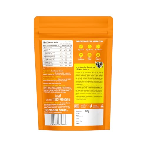 Yogabar Sunflower Seeds 250g, Pack of 2 - Image 3