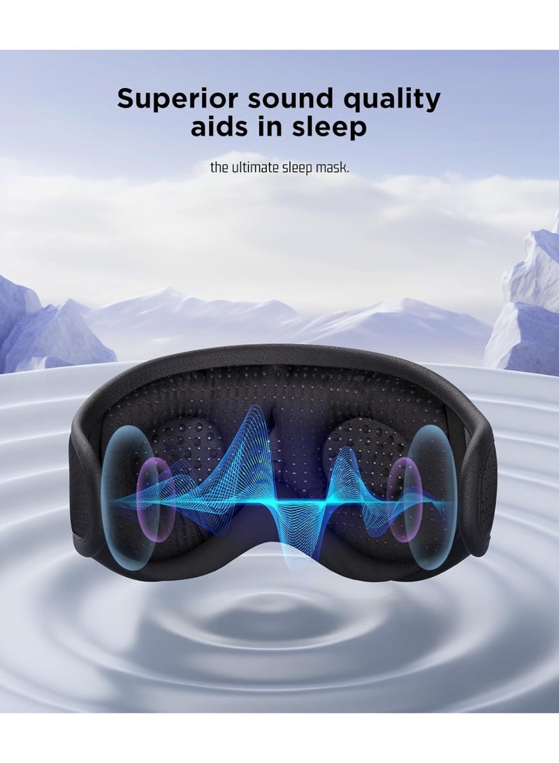 LC-dolida Sleep Mask with Bluetooth Headphones Bluetooth Sleep Mask Sleep Headphones,3D Eye Mask for Sleeping Mask Music Sleeping Headphones for Side Sleepers Meditation Gifts Gadgets for Men Women - Image 5