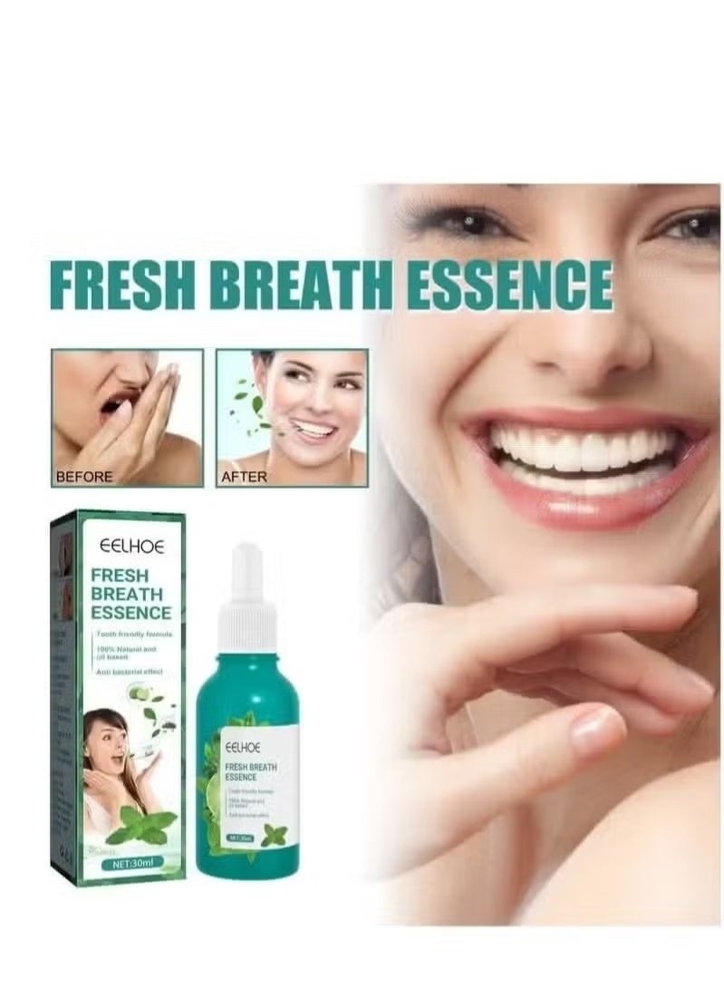 EELHOE Fresh Breath Oral Care Essence, Bad Breath Treatment for Adults, Dry and Bad Mouth Smell Removing Drops, Eliminates Mouth Odor Essence, Easy to Carry and Handy Fresh Breath Oil-Serum, 30ml - Image 4
