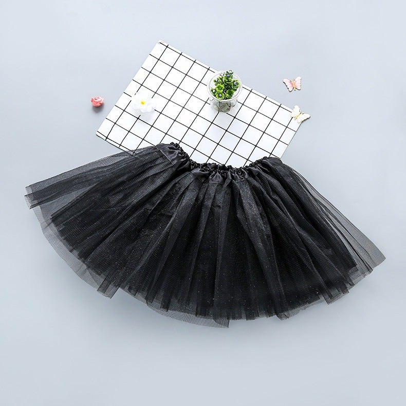 Generic Kids Party Headwear Set with Cat Ears black gauze skirt