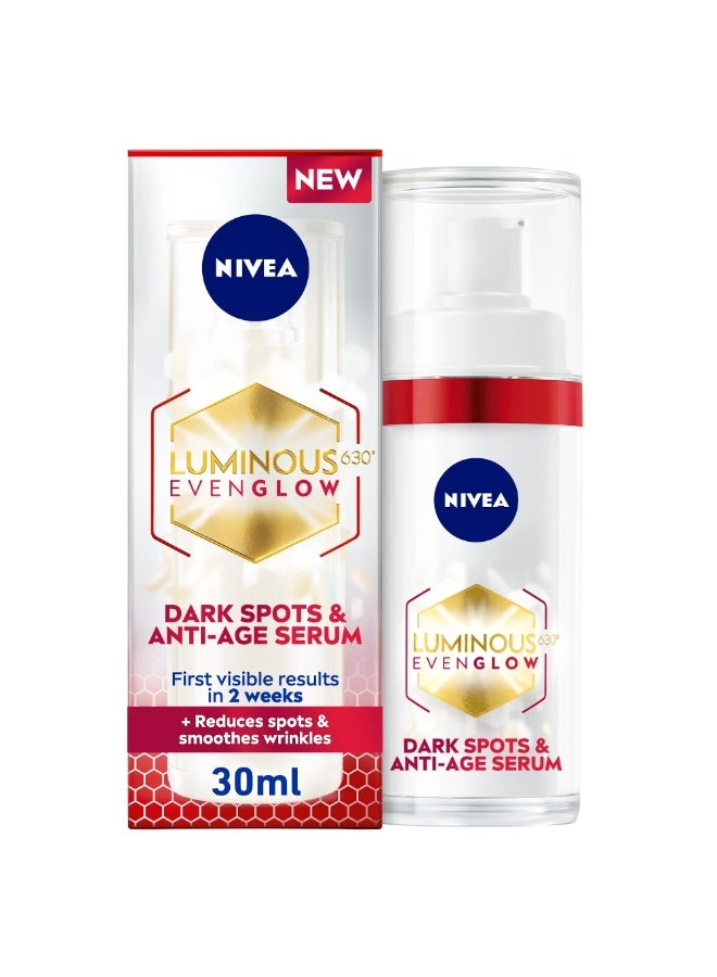 Nivea Luminous Even Glow Dark Spots And Anti Age Serum 30Ml - Image 1