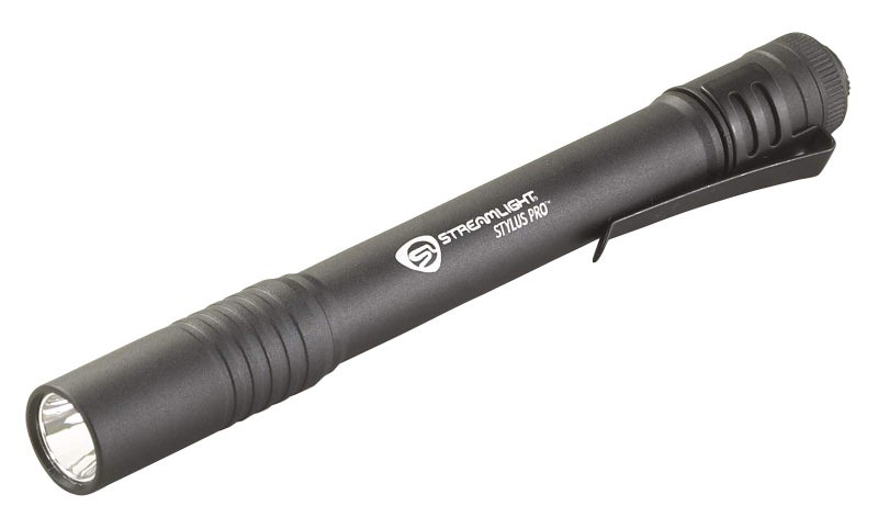 Streamlight 66118 Stylus Pro 100-Lumen Penlight with 2 AAA Alkaline Batteries, Black - Image 1