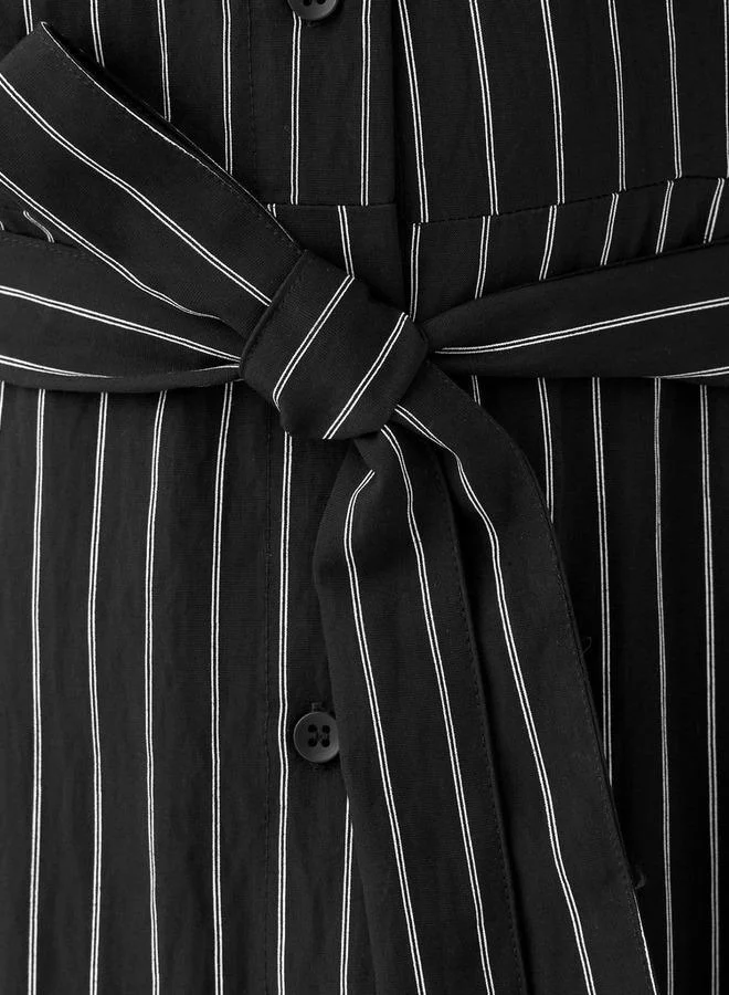 سبلاش فيڤ Striped Shirt Women Dress with Belt