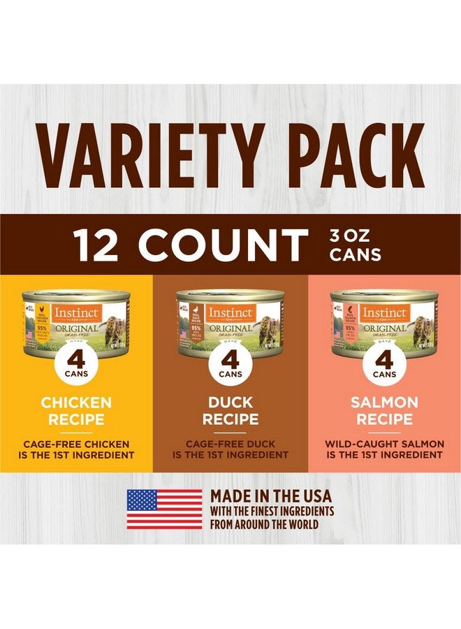 Instinct Original Grain Free Recipe Variety Pack Natural Wet Canned Cat Food by Nature's Variety, 3 Ounce (Pack of 12) - Image 4