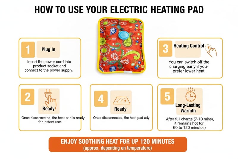 ANTIL'S heating bag, hot water bags for pain relief, heating bag electric, Heating Pad-Heat Pouch Hot Water Bottle Bag, Electric Hot Water Bag For Pain Relief Therapy (Multicolor) Pack of 1 - Image 4