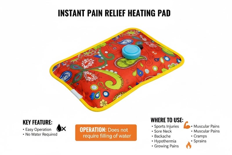 ANTIL'S heating bag, hot water bags for pain relief, heating bag electric, Heating Pad-Heat Pouch Hot Water Bottle Bag, Electric Hot Water Bag For Pain Relief Therapy (Multicolor) Pack of 1 - Image 3