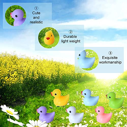 Tindobewan 100 PCS Tiny Ducks Mini Resin Ducks Miniature Duck Figures Ornament for Craft, Garden, Aquarium, Home Decorations（Multi Color） - Image 5