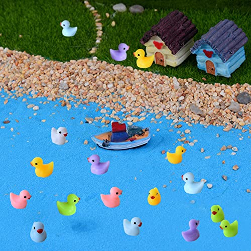 Tindobewan 100 PCS Tiny Ducks Mini Resin Ducks Miniature Duck Figures Ornament for Craft, Garden, Aquarium, Home Decorations（Multi Color） - Image 3