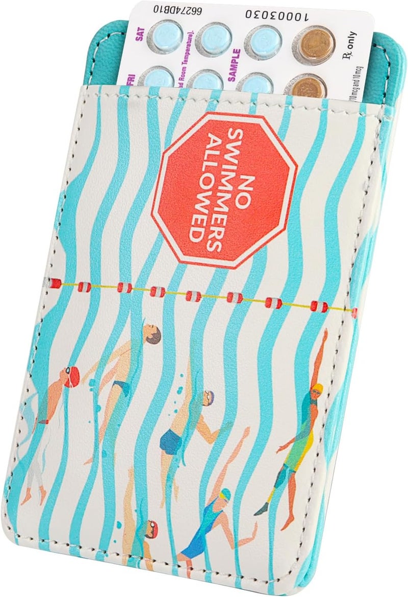 Primo Lines حافظة أقراص منع الحمل بريمو لاينز الم discreet، 4.4x3 إنش، منظم مدمج، يناسب عبوات الأقراص القياسية، حماية محمولة وأنيقة