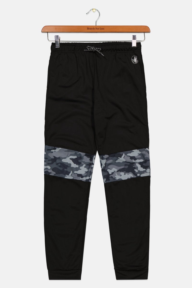 Body Glove Kids Boy Sportwear Fit Training Sweatpants, Black Combo - Image 1