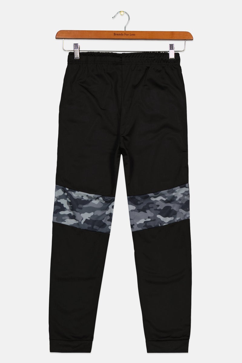 Body Glove Kids Boy Sportwear Fit Training Sweatpants, Black Combo - Image 2