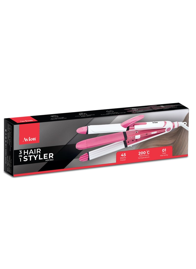 Avion 3 In 1 Hair Styler | Hair Curler | Crimper | Straightener | Handle Lock Function | Maximum Temperature 200 ⁰C | 45 Seconds Quick Heatup  - Image 5