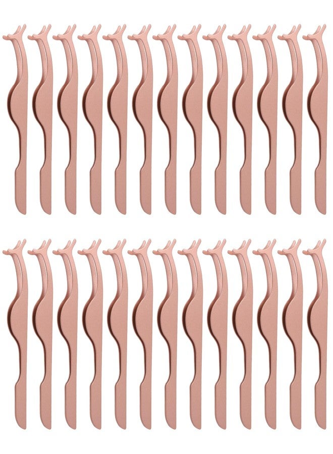 FEITA 26 Pieces False Eyelashes Applicator Tool - FEITA Professional Falses Eyelash Extension Stainless Steel Clip Remover Tweezers for Lashes Application and Removal Supplies (Rose Gold) - Image 1