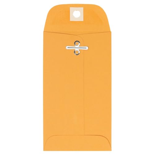 LUXPaper #5 1/2 Coin Envelopes | Clasp | 3 1/8" x 5 1/2" | Golden Kraft | 32lb. Text | 50 Qty - Image 1