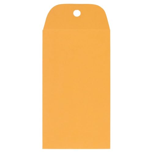 LUXPaper #5 1/2 Coin Envelopes | Clasp | 3 1/8" x 5 1/2" | Golden Kraft | 32lb. Text | 50 Qty - Image 3