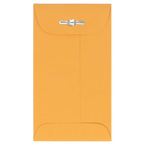 LUXPaper #5 1/2 Coin Envelopes | Clasp | 3 1/8" x 5 1/2" | Golden Kraft | 32lb. Text | 50 Qty - Image 2